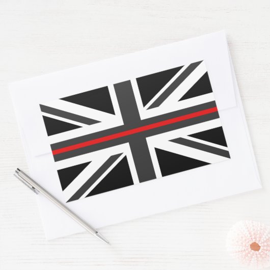 Thin Red Line VK Rechthoekige Sticker (Envelop)