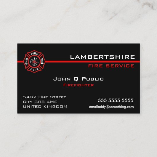 Thin Red Line VK Visitekaartje (Voorkant)