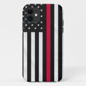 Thin Red Line vlag Case-Mate iPhone Case (Achterkant)