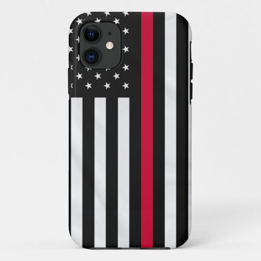 Thin Red Line vlag Case-Mate iPhone Case (Achterkant)