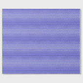 Thin Royal Blue en White Waves Wrapping Paper Cadeaupapier (Vlak)