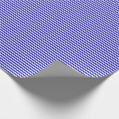 Thin Royal Blue en White Waves Wrapping Paper Cadeaupapier (Hoek)