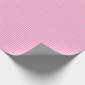 Thin Roze en Witte golven die papier verpakken (Hoek)