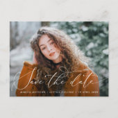 Thin Script-afstuderen De datum opslaan Briefkaart (Voorkant)