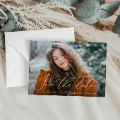 Thin Script-afstuderen De datum opslaan Briefkaart