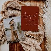 thin script modern verloving nodigt uit kaart