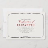 Thin Silver Lijst Fotouitnodiging Kaart (Achterkant)