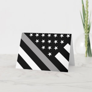 Thin Silver Line Flag Kaart