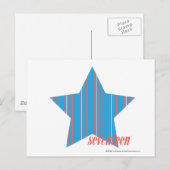 Thin Stripes Aqua 2 Briefkaart (Voorkant / Achterkant)