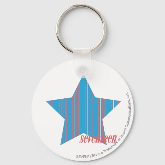 Thin Stripes Aqua 2 Sleutelhanger (Voorkant)