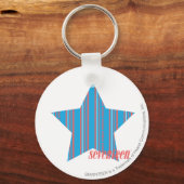 Thin Stripes Aqua 2 Sleutelhanger (Voorkant)