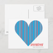 Thin Stripes Aqua 3 Briefkaart (Voorkant / Achterkant)