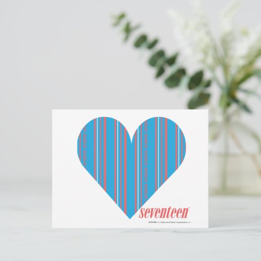 Thin Stripes Aqua 3 Briefkaart (Staand voorkant)