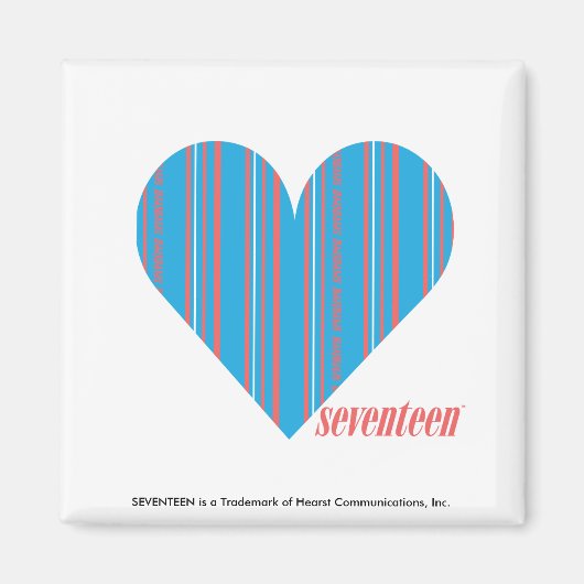 Thin Stripes Aqua 3 Magneet (Voorkant)