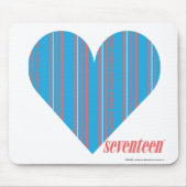 Thin Stripes Aqua 3 Muismat (Voorkant)