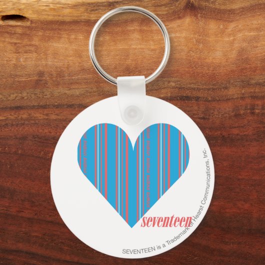 Thin Stripes Aqua 3 Sleutelhanger (Voorkant)