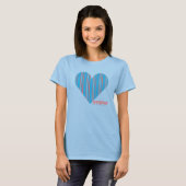 Thin Stripes Aqua 3 T-shirt (Voorkant volledig)