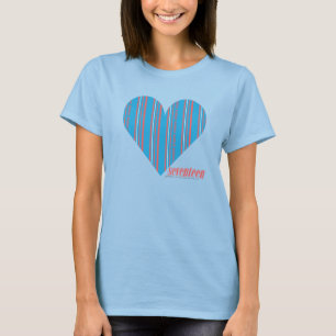 Thin Stripes Aqua 3 T-shirt