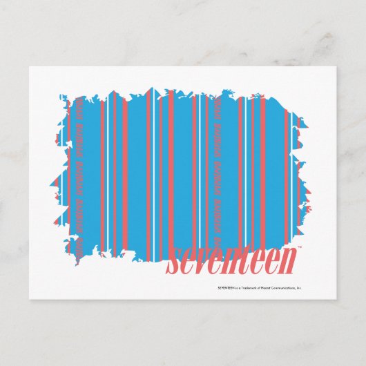 Thin Stripes Aqua 4 Briefkaart (Voorkant)