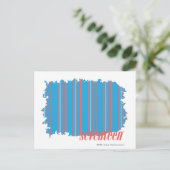 Thin Stripes Aqua 4 Briefkaart (Staand voorkant)