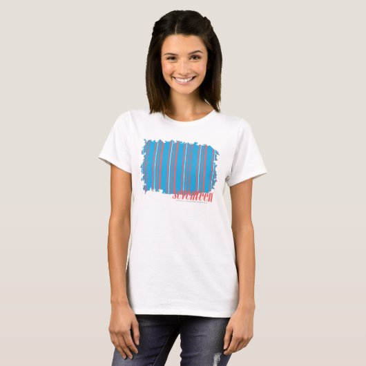 Thin Stripes Aqua 4 T-shirt (Voorkant volledig)