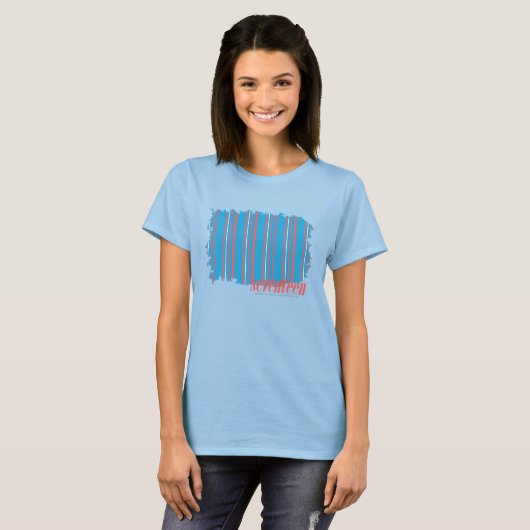 Thin Stripes Aqua 4 T-shirt (Voorkant volledig)