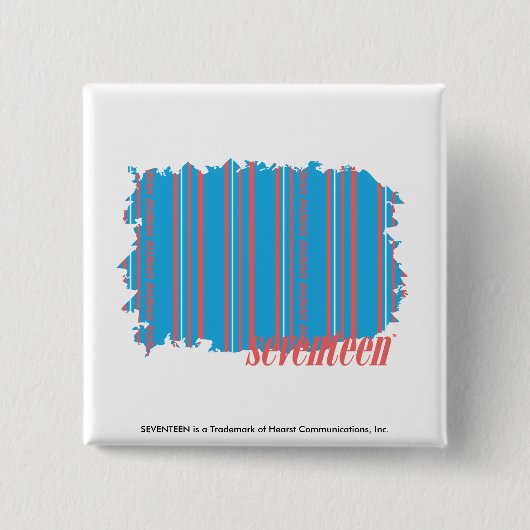 Thin Stripes Aqua 4 Vierkante Button 5,1 Cm (Voorkant)