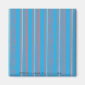 Thin Stripes Aqua Magneet (Voorkant)