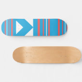Thin Stripes Aqua Persoonlijk Skateboard (Horizontaal)