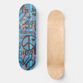 Thin Stripes Aqua Skateboard (Voorkant)