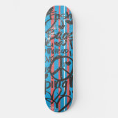 Thin Stripes Aqua Skateboard (Voorkant)