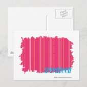 Thin Stripes Magenta 2 Briefkaart (Voorkant / Achterkant)