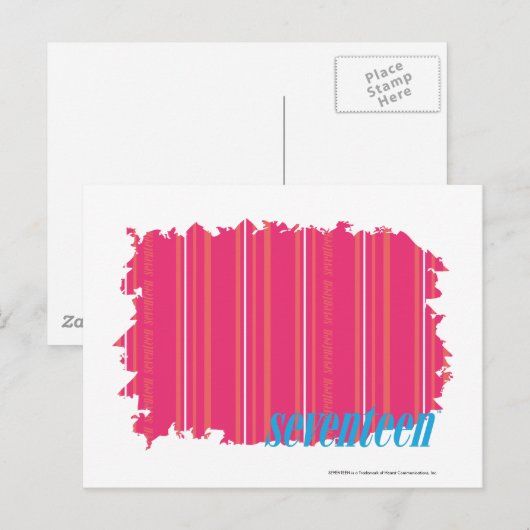 Thin Stripes Magenta 2 Briefkaart (Voorkant / Achterkant)