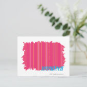 Thin Stripes Magenta 2 Briefkaart (Staand voorkant)