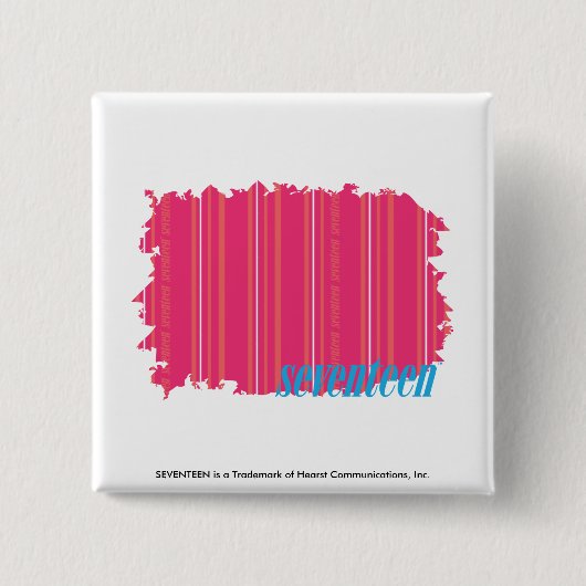 Thin Stripes Magenta 2 Vierkante Button 5,1 Cm (Voorkant)