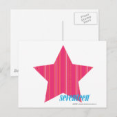 Thin Stripes Magenta 3 Briefkaart (Voorkant / Achterkant)