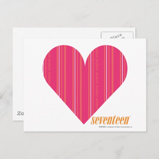 Thin Stripes Magenta 4 Briefkaart (Voorkant / Achterkant)