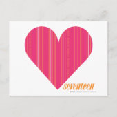 Thin Stripes Magenta 4 Briefkaart (Voorkant)