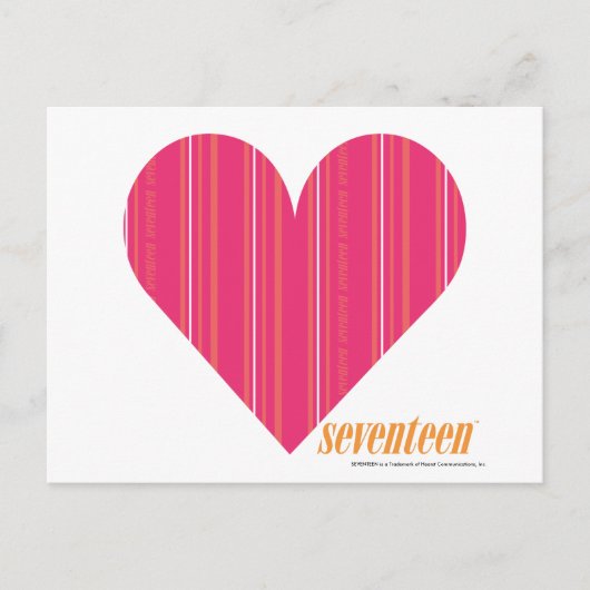 Thin Stripes Magenta 4 Briefkaart (Voorkant)