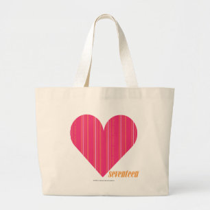 Thin Stripes Magenta 4 Grote Tote Bag
