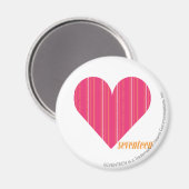 Thin Stripes Magenta 4 Magneet (Voorkant / Achterkant)