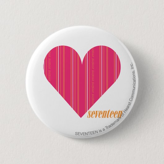 Thin Stripes Magenta 4 Ronde Button 5,7 Cm (Voorkant)