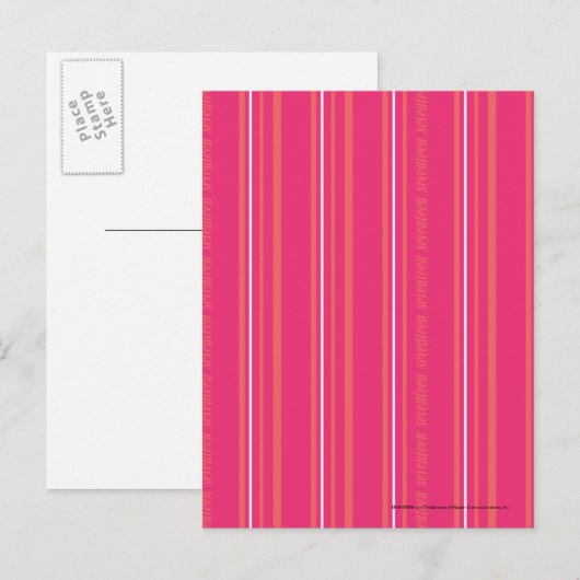 Thin Stripes Magenta Briefkaart (Voorkant / Achterkant)