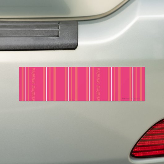 Thin Stripes Magenta Bumpersticker (Op auto)