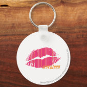 Thin Stripes Magenta Sleutelhanger (Voorkant)