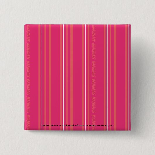 Thin Stripes Magenta Vierkante Button 5,1 Cm (Voorkant)