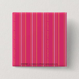Thin Stripes Magenta Vierkante Button 5,1 Cm