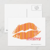 Thin Stripes Oranje Briefkaart (Voorkant / Achterkant)