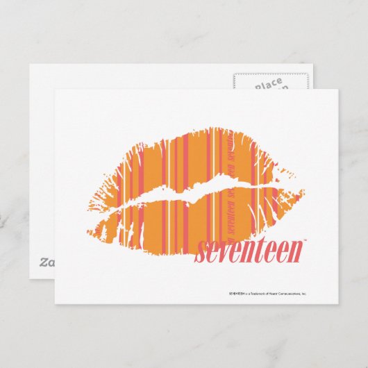 Thin Stripes Oranje Briefkaart (Voorkant / Achterkant)