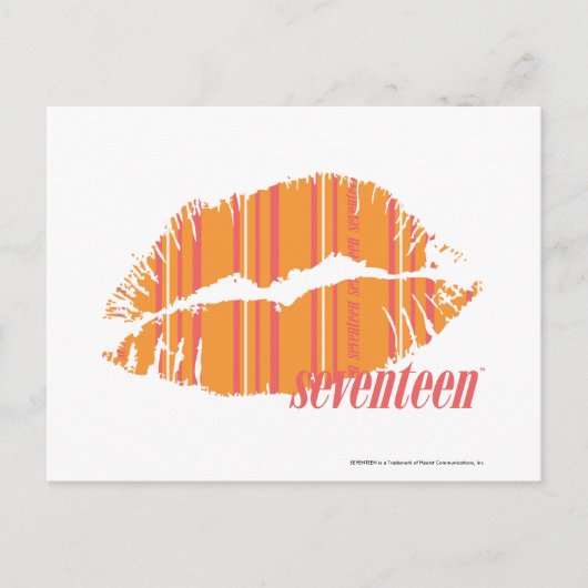 Thin Stripes Oranje Briefkaart (Voorkant)